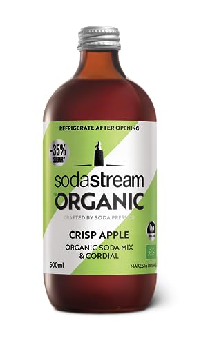 SodaStream BIO-Sirup Apfel, 1x Flasche ergibt 3,5 Liter Fertiggetränk, Sekundenschnell zubereitet und immer frisch, 500 ml von SodaStream