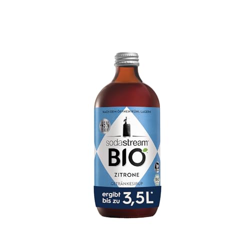 SodaStream BIO-Sirup Zitrone, 1x Flasche ergibt 3,5 Liter Fertiggetränk, Sekundenschnell zubereitet und immer frisch, 500 ml von SodaStream