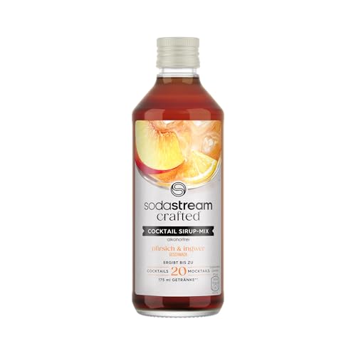 SodaStream Crafted Mixers Cocktail Sirup Pfirsich & Ingwer | Alkoholfrei | Fruchtig-würzige Note | Für Cocktails & Mocktails | Ergibt ca. 20 Getränke | 330 ml SodaStream Crafted Mixers Cocktail Sirup Pfirsich & Ingwer | Alkoholfrei | Fruchtig-würzige Note | Für Cocktails & Mocktails | Ergibt ca. 20 Getränke | 330 ml von SodaStream