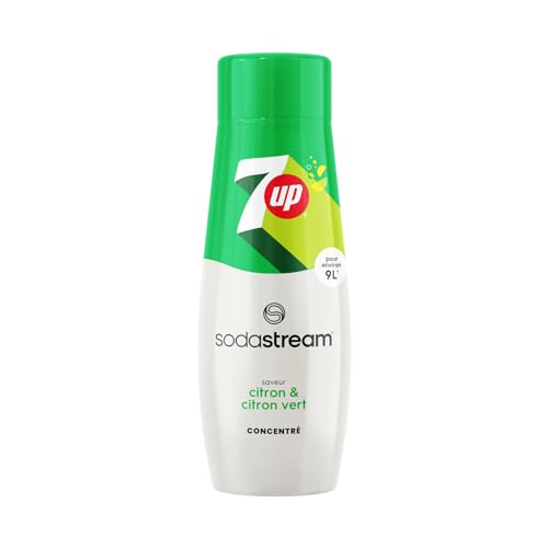 SodaStream Sirup 7UP - 1x Flasche ergibt 9 Liter Fertiggetränk, Sekundenschnell zubereitet und immer frisch, Seven Up 440 ml von SodaStream