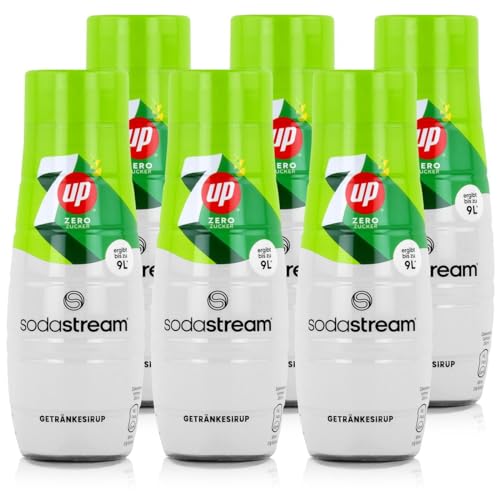 SodaStream Sirup 7UP free - 1x Flasche ergibt 9 Liter Fertiggetränk, Sekundenschnell zubereitet und immer frisch, Seven Up ohne Zucker, 6er Pack (6 x 440 ml) von SodaStream