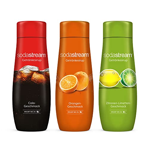SodaStream Sirup-Bundle Cola, Orange & Zitrone-Limette, 3x 440ml Getränkesirup für je bis zu 9 Liter Fertiggetränk von SodaStream