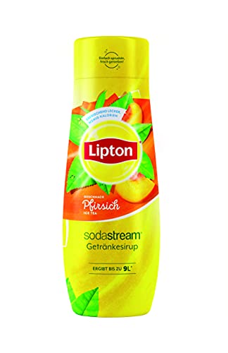 SodaStream Sirup Lipton Ice Tea Pfirsich - 1x Flasche ergibt 9 Liter Fertiggetränk, Sekundenschnell zubereitet und immer frisch, 440 ml von SodaStream