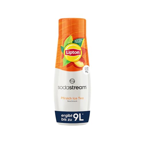 SodaStream Sirup Lipton Ice Tea Pfirsich - 1x Flasche ergibt 9 Liter Fertiggetränk, Sekundenschnell zubereitet und immer frisch, 440 ml von SodaStream