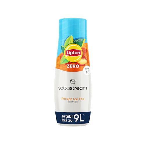 SodaStream Sirup Lipton Ice Tea Pfirsich Zero - 1x Flasche ergibt 9 Liter Fertiggetränk, Sekundenschnell zubereitet und immer frisch, 440 ml von SodaStream