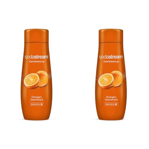 SodaStream Sirup Orange, 1x Flasche ergibt 9 Liter Fertiggetränk, Sekundenschnell zubereitet und immer frisch, 440 ml (Packung mit 2) von SodaStream