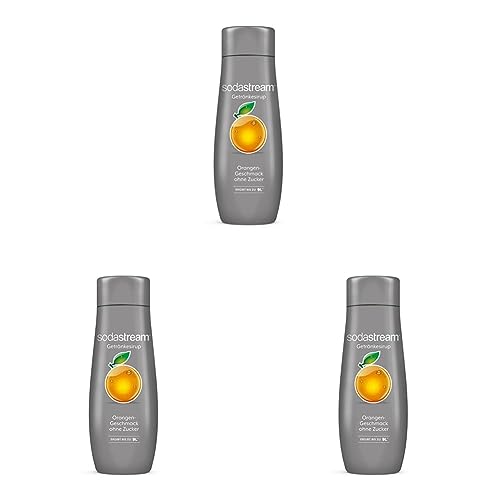 SodaStream Sirup Orange ohne Zucker, 1x Flasche ergibt 9 Liter Fertiggetränk, Sekundenschnell zubereitet und immer frisch, 440 ml (Packung mit 3) von SodaStream