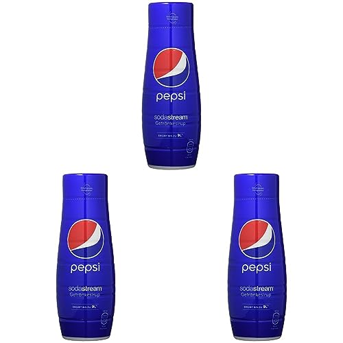SodaStream Sirup Pepsi Cola - 1x Flasche ergibt 9 Liter Fertiggetränk, Sekundenschnell zubereitet und immer frisch, 440 ml (Packung mit 3) von SodaStream