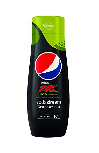 SodaStream Sirup Pepsi Max Lime 1x Flasche ergibt 9 Liter Fertiggetränk, Sekundenschnell zubereitet und immer frisch, 440 ml (1er Pack) von SodaStream