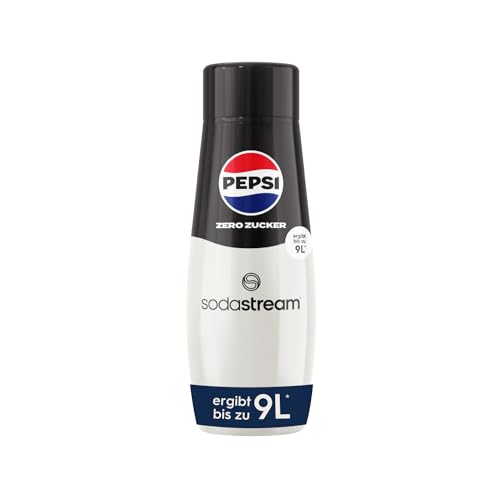 SodaStream Sirup Pepsi Zero Zucker - 1x Flasche ergibt 9 Liter Fertiggetränk, Sekundenschnell zubereitet und immer frisch, 440 ml SodaStream Sirup Pepsi Zero Zucker - 1x Flasche ergibt 9 Liter Fertiggetränk, Sekundenschnell zubereitet und immer frisch, 440 ml von SodaStream