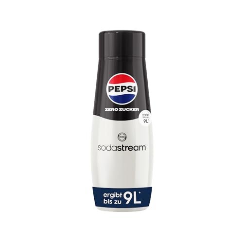 SodaStream Sirup Pepsi Zero Zucker – 1x Flasche ergibt 9 Liter Fertiggetränk, Sekundenschnell zubereitet und immer frisch, Cola free 440 ml, 1er Pack von SodaStream