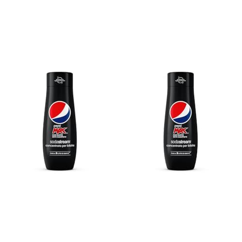 SodaStream Sirup Pepsi Zero Zucker – 1x Flasche ergibt 9 Liter Fertiggetränk, Sekundenschnell zubereitet und immer frisch, Cola free 440 ml, 2er Pack von SodaStream
