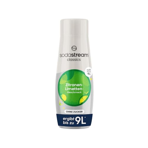 SodaStream Sirup Zitrone-Limette ohne Zucker, 1x Flasche ergibt 9 Liter Fertiggetränk, Sekundenschnell zubereitet und immer frisch, 440 ml von SodaStream