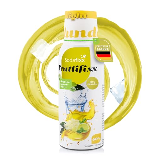 Sodafixx - Fruttifixx Getränke Sirup Holunder, Limette, Minze Light 500ml - Fruchtsirup für 12L Fertiggetränk zuckerreduziert - Getränkekonzentrat Wasser mit Geschmack - für Sodafixx Wassersprudler Sodafixx - Fruttifixx Getränke Sirup Holunder, Limette, Minze Light 500ml - Fruchtsirup für 12L Fertiggetränk zuckerreduziert - Getränkekonzentrat Wasser mit Geschmack - für Sodafixx Wassersprudler von Sodafixx