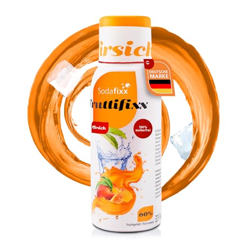 Sodafixx - Fruttifixx Getränke Sirup Pfirsich 500ml - Fruchtsirup für 12L Fertiggetränk zuckerreduziert - Getränkekonzentrat für Wasser mit Geschmack - ideal für Sodafixx Wassersprudler & Mixgetränke Sodafixx - Fruttifixx Getränke Sirup Pfirsich 500ml - Fruchtsirup für 12L Fertiggetränk zuckerreduziert - Getränkekonzentrat für Wasser mit Geschmack - ideal für Sodafixx Wassersprudler & Mixgetränke von Sodafixx