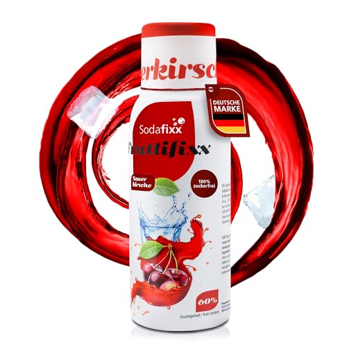 Sodafixx - Fruttifixx Getränke Sirup Sauerkirsche 500ml - Fruchtsirup für 12L Fertiggetränk zuckerreduziert - Getränkekonzentrat Wasser mit Geschmack - ideal für Sodafixx Wassersprudler & Mixgetränke Sodafixx - Fruttifixx Getränke Sirup Sauerkirsche 500ml - Fruchtsirup für 12L Fertiggetränk zuckerreduziert - Getränkekonzentrat Wasser mit Geschmack - ideal für Sodafixx Wassersprudler & Mixgetränke von Sodafixx