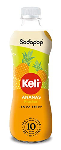 Sodapop Keli Sirup Ananas, schnell & einfach zubereitet, 1 Flasche ergibt 10 L Fertiggetränk, 500 ml von Sodapop