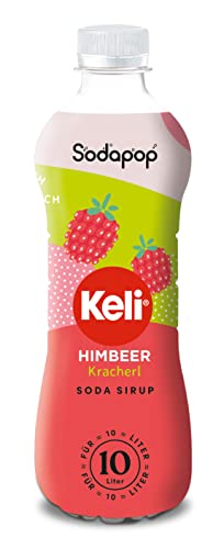 Sodapop Keli Sirup Himbeer, schnell & einfach zubereitet, 1 Flasche ergibt 10 L Fertiggetränk, 500 ml von Sodapop
