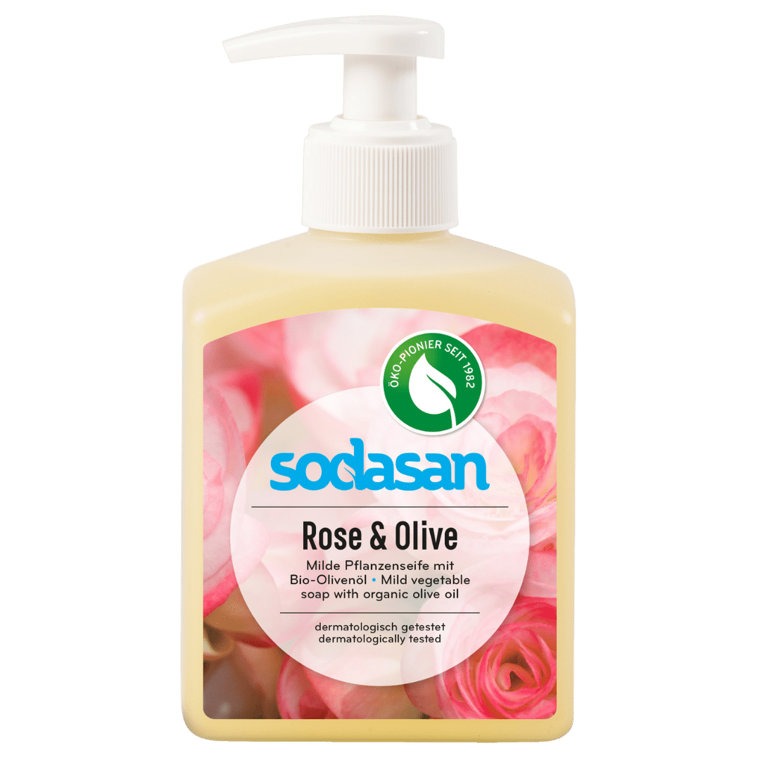 Flüssigseife Rose & Olive von Sodasan