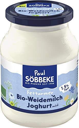 Söbbeke Bio Weidemilch fettarmer Naturjoghurt mild (6 x 500 gr) von Söbbeke