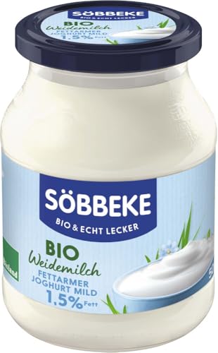 Söbbeke Bio Weidemilch fettarmer Naturjoghurt mild (6 x 500 gr) von Söbbeke