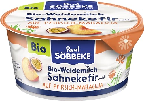 Söbbeke Bio-Weidemilch Sahnekefir Pfirsich-Maracuja (6 x 150 gr) von Söbbeke