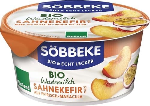 Söbbeke Bio-Weidemilch Sahnekefir Pfirsich-Maracuja (6 x 150 gr) von Söbbeke