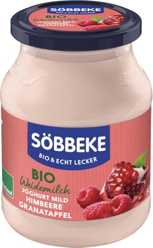 Söbbeke Pur Bio Joghurt Himbeere-Granatapfel (6 x 500 gr) von Söbbeke