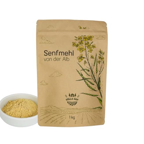 Sölls Hof - 1 kg - gelbes Senfmehl, Senfpulver zur Senfherstellung, teilentölt, gemahlen - aus regionalem Anbau von Sölls Hof