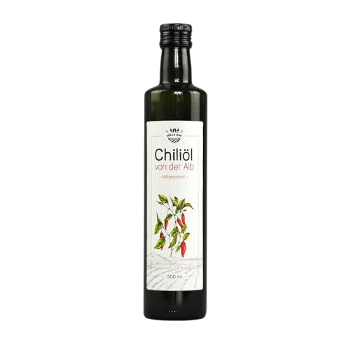 500 ml - kaltgepresstes Chiliöl auf Rapsölbasis, feurig scharfes Chiliöl - regionaler Anbau und Herstellung von Sölls Hof
