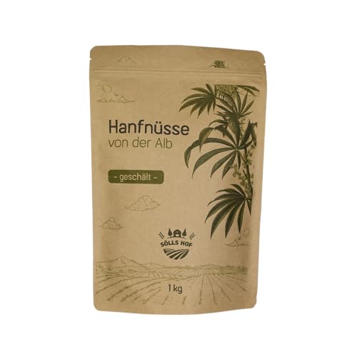 Sölls Hof - Geschälte Hanfsamen, Hanfnüsse - 1 kg - direkt vom Landwirt aus deutschem Anbau, gesund, Vegan, Eiweiß, Omega-3 und Omega-6 Fettsäuren Sölls Hof - Geschälte Hanfsamen, Hanfnüsse - 1 kg - direkt vom Landwirt aus deutschem Anbau, gesund, Vegan, Eiweiß, Omega-3 und Omega-6 Fettsäuren von Sölls Hof
