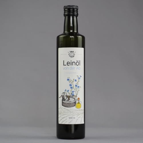 kaltgepresstes Leinöl, Leinsamenöl - aus deutschem Leinsamen, enthält viel Omega-3 und Omega-6 von Sölls Hof