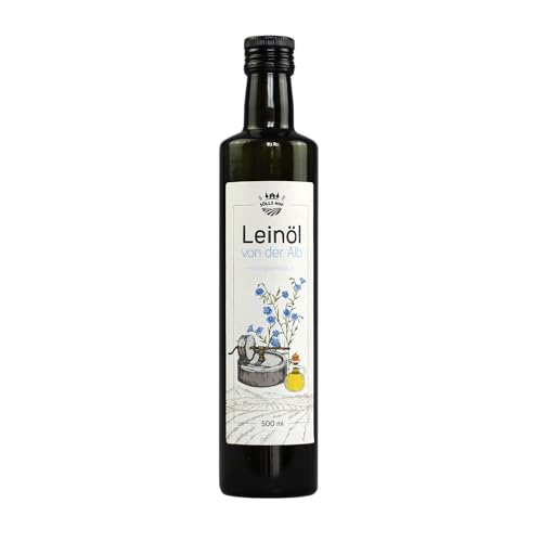 500 ml - kaltgepresstes Leinöl, Leinsamenöl - aus deutschem Leinsamen, enthält viel Omega-3 und Omega-6 von Sölls Hof