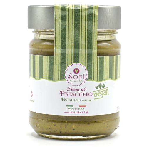 Sofì Crema di Pistacchio Vegana, süße Pistaziencreme, Vegan, ohne Palmöl, 200g, 55% Pistazie, Sofi - Dolcezze di Sicilia Sofì Crema di Pistacchio Vegana, süße Pistaziencreme, Vegan, ohne Palmöl, 200g, 55% Pistazie, Sofi - Dolcezze di Sicilia von Sofì