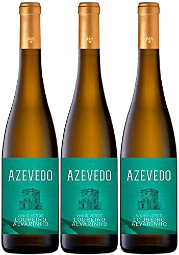 Azevedo Vinho Verde Weißwein portugisischer Wein trocken DOC Portugal (3 Flaschen) von Sogrape