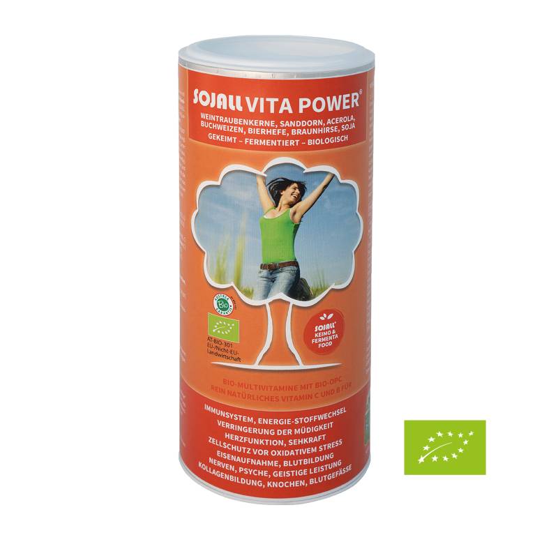 Sojall Vita Power 240 g in Bioqualität -  natürliche Multivitamine mit Bio OPC  - Vegan -  Sojall Pro Natura von Sojall Pro Natura