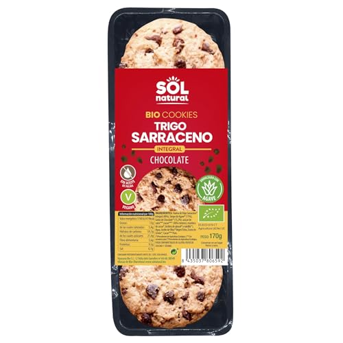 Bio-Buchweizen- und Schokoladenkekse 170 G von SOLNATURAL