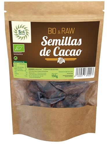 Cacao en semillas crudas raw bio 150g Sol Natural von SOLNATURAL