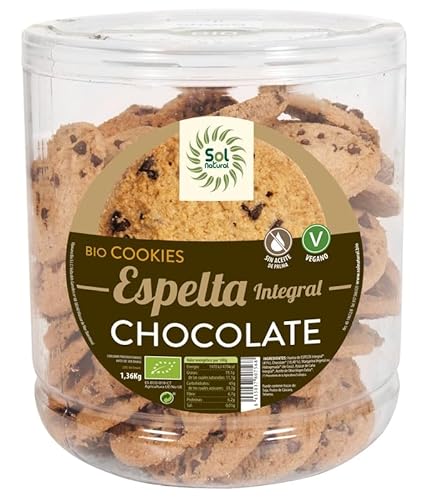 Cookies granel de espelta integral con chocolate Bio bote 1,36 kg Sol Natural von Sol Natural