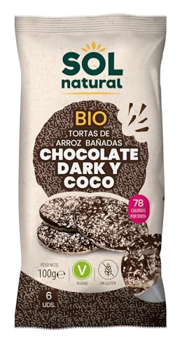 Tortitas de arroz chocolate dark y coco s/g bio 100g Sol Natural von SOLNATURAL