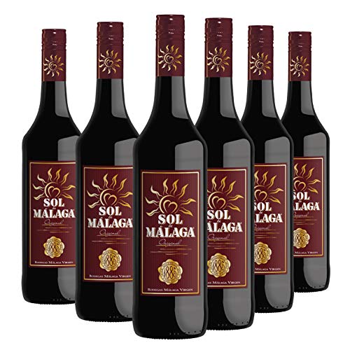 Sol de Malaga - Packung mit 6 Flaschen à 75cl - Süßer Likörwein D.O. "Malaga" von SOL DE MALAGA