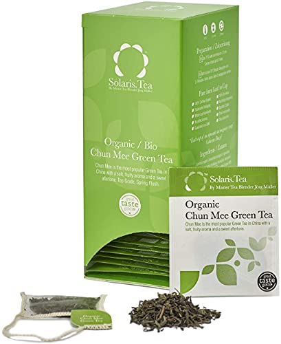 Solaris Tea Bio - Chun Mee Grüntee, 40 Seidenteebeutel, 1er Pack (1 x 60 g) von Solaris Tea