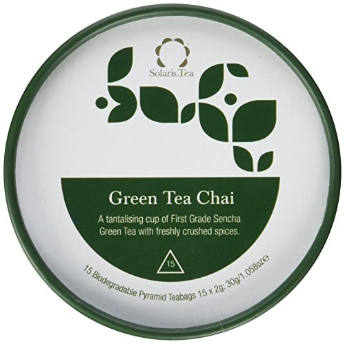 Solaris Tea Bio - Green Tea Chai, 15 Seidenteebeutel, 1er Pack (1 x 30 g) von Solaris Tea