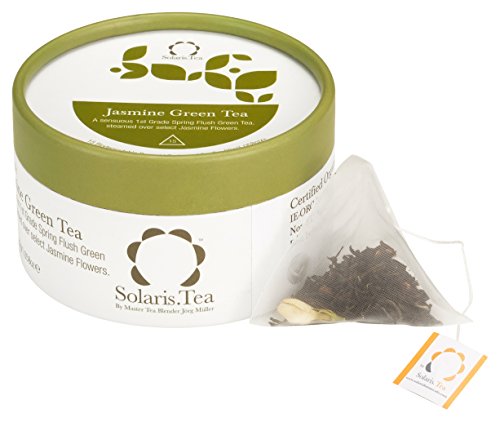 Solaris Tea Bio - Jasmin Grüntee, 15 Seidenteebeutel, 1er Pack (1 x 30 g) von Solaris Tea