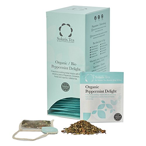 Solaris Tea Bio - Pfefferminz (Peppermint Delight) Mischung, 40 Seidenteebeutel, 1er Pack (1 x 60 g) von Solaris Tea