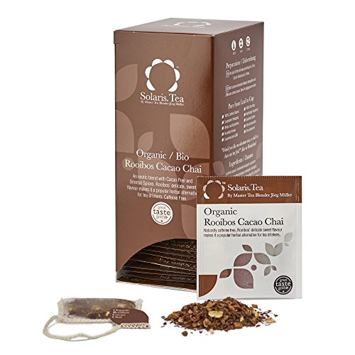 Solaris Tea Bio - Rooibos Kakao Chai, 40 Seidenteebeutel, 1er Pack (1 x 0.06 kg) von Solaris Tea