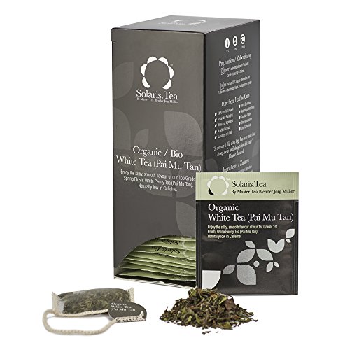 Solaris Tea Bio - Weißtee (Pai Mu Tan), 40 Seidenteebeutel, 1er Pack (1 x 60 g) von Solaris Tea