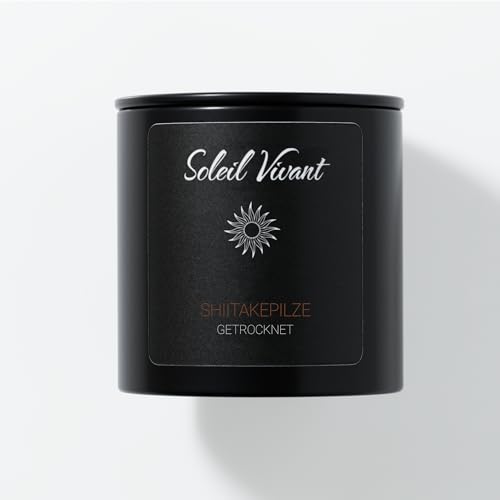 Getrocknete Shiitake Pilze von Soleil Vivant, 45g (Schwarze Dose) von Soleil Vivant