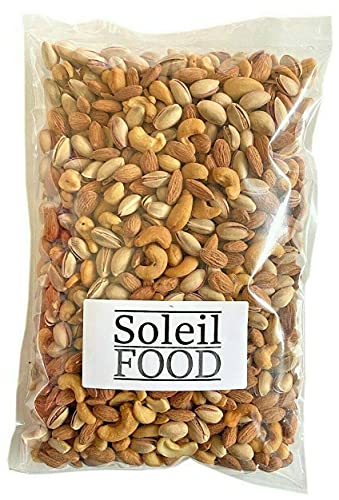 1 kg Nussmischung Pistazien Mandelkerne Cashew mild gesalzen und geröstet Cashewkerne Mandeln Kerne Nüsse vegan feinste Qualität Soleilfood von SoleilFOOD