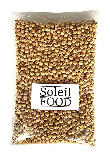 1 kg geröstete Kichererbsen, oder geröstet und gesalzene gesunde Snacks, proteinreich, Eiweiß- und Ballaststoffquelle feinste Qualität Soleilfood 1 kg Kichererbsen geröstet von SoleilFOOD